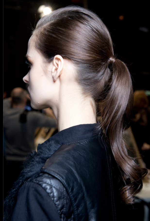 Glossy ponytail